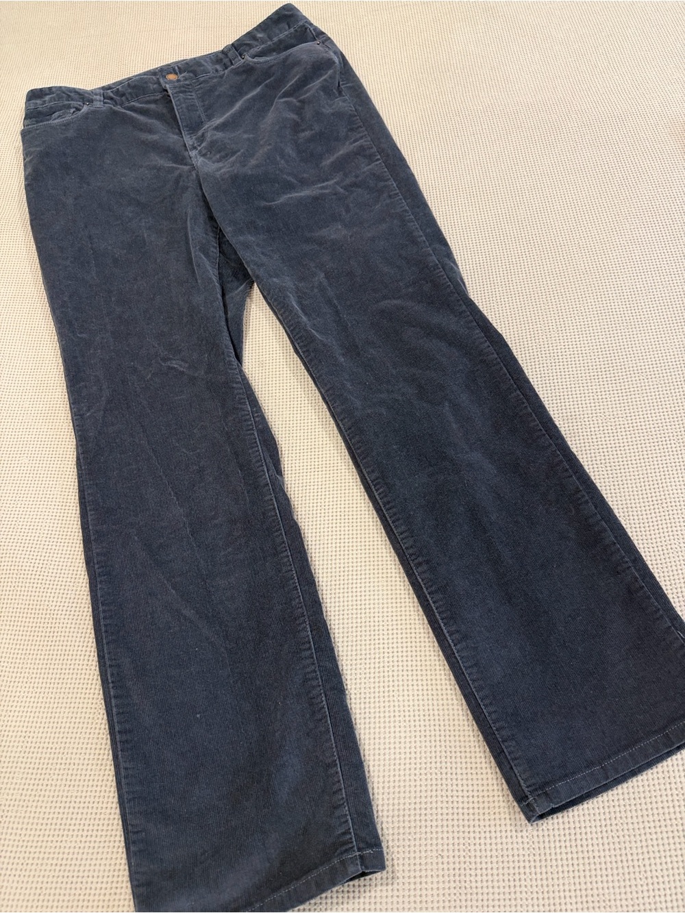 L.L. Bean Women's Navy Corduroy Straight-Leg Pants